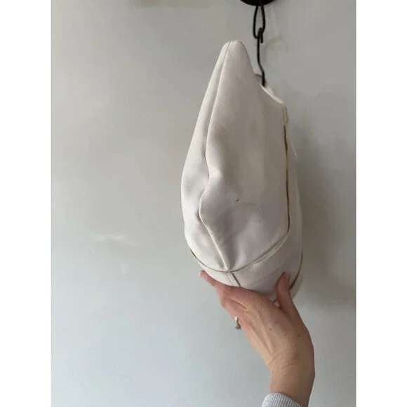 Clare V. Vivier La Tropezienne White Leather Shopper Tote Laptop Work Bag Troupe - Picture 7 of 12